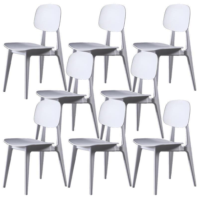Plastic Side Chair Contemporary Open Back Dining Side Chair for Home