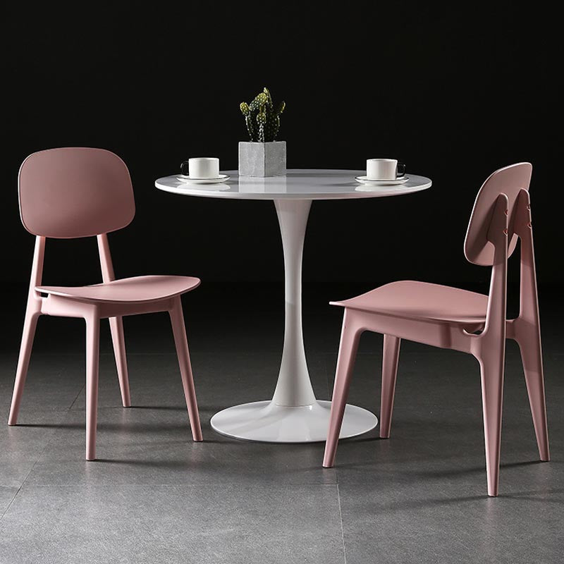 Plastic Side Chair Contemporary Open Back Dining Side Chair for Home