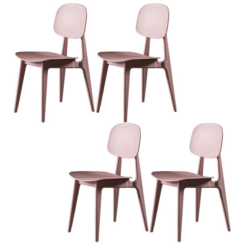 Plastic Side Chair Contemporary Open Back Dining Side Chair for Home