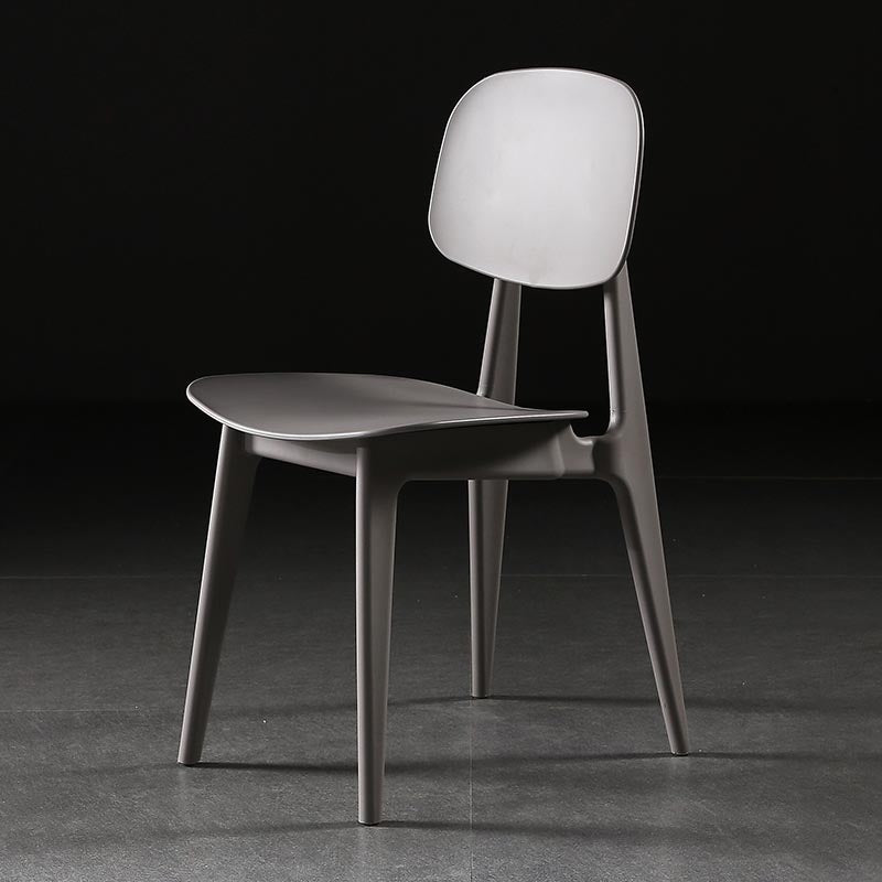Plastic Side Chair Contemporary Open Back Dining Side Chair for Home