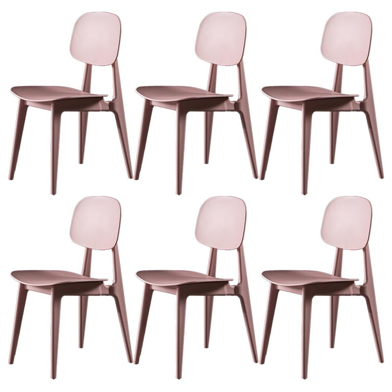 Plastic Side Chair Contemporary Open Back Dining Side Chair for Home
