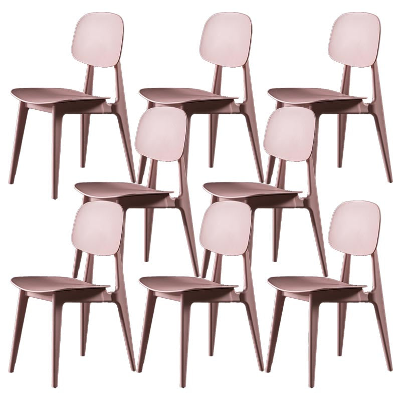 Plastic Side Chair Contemporary Open Back Dining Side Chair for Home
