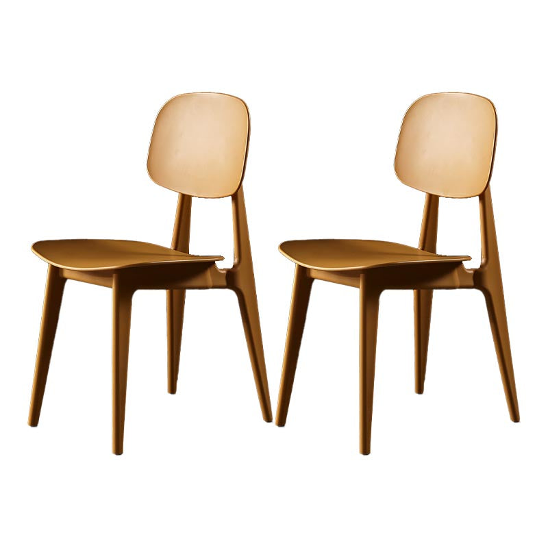 Plastic Side Chair Contemporary Open Back Dining Side Chair for Home