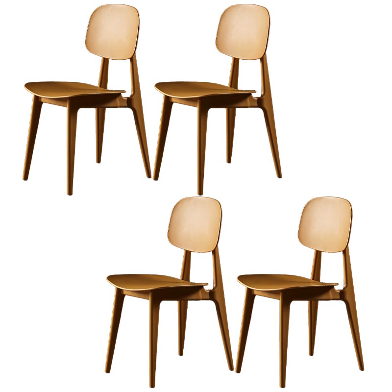 Plastic Side Chair Contemporary Open Back Dining Side Chair for Home