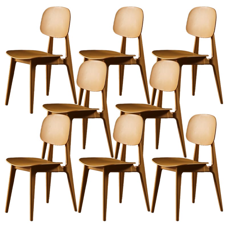 Plastic Side Chair Contemporary Open Back Dining Side Chair for Home