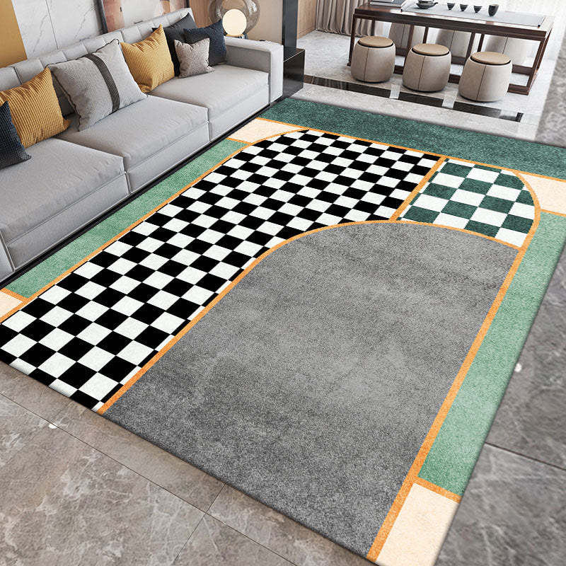 Orange Nordic Rug Polyester Color Piece Area Rug Washable Rug for Sitting Room