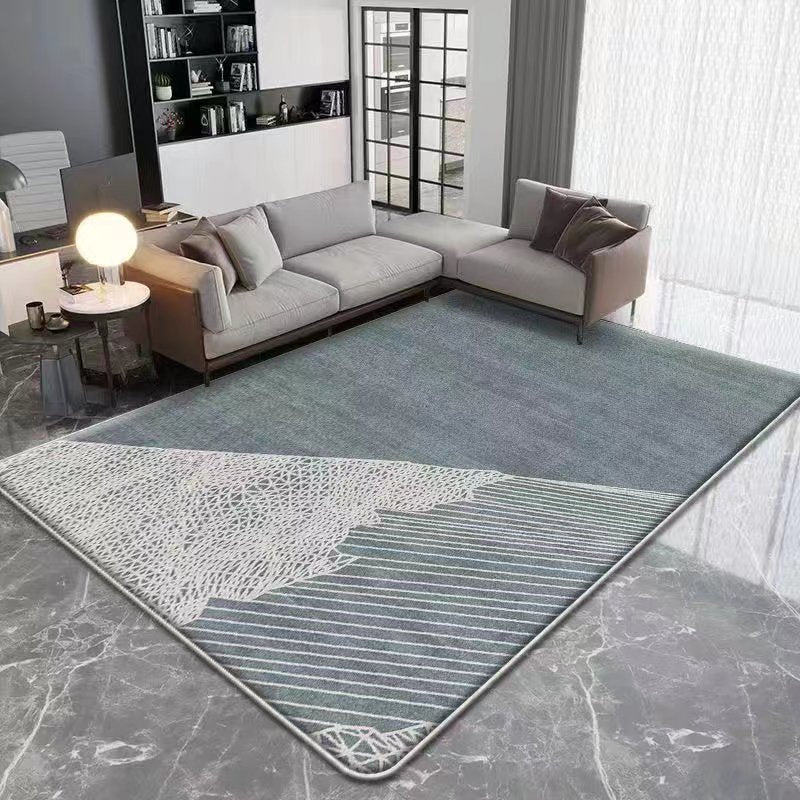 Beige Modern Rug Polyester Geometry Area Rug Washable Rug for Home Decor