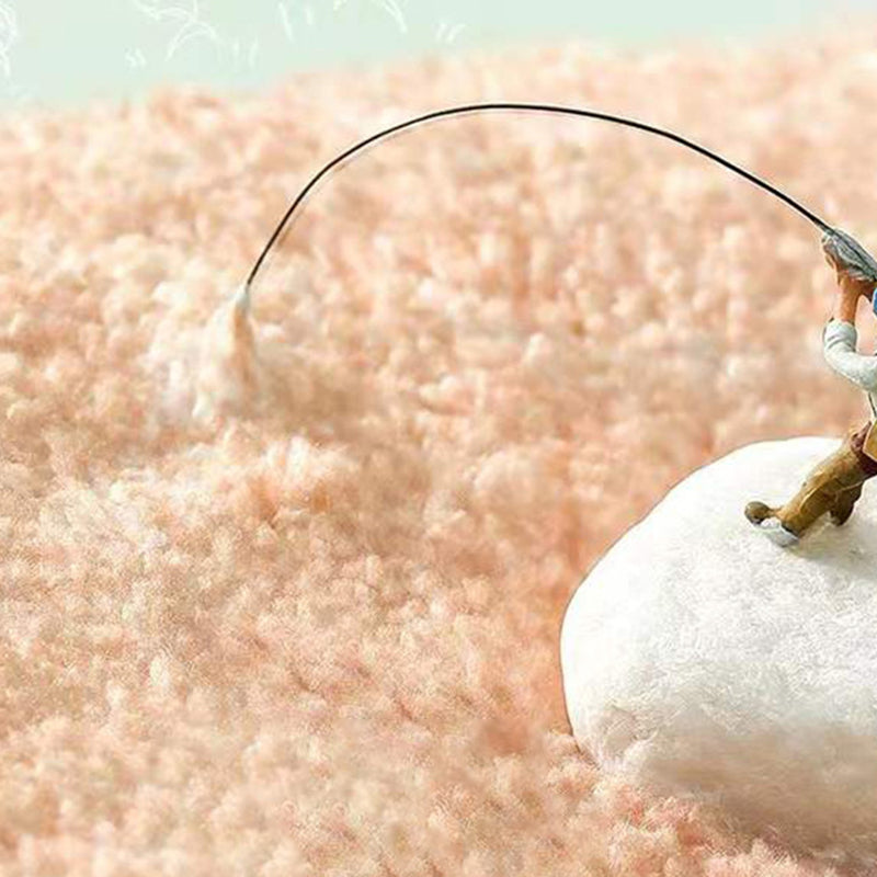 Beige Modern Rug Polyester Geometry Area Rug Washable Rug for Home Decor