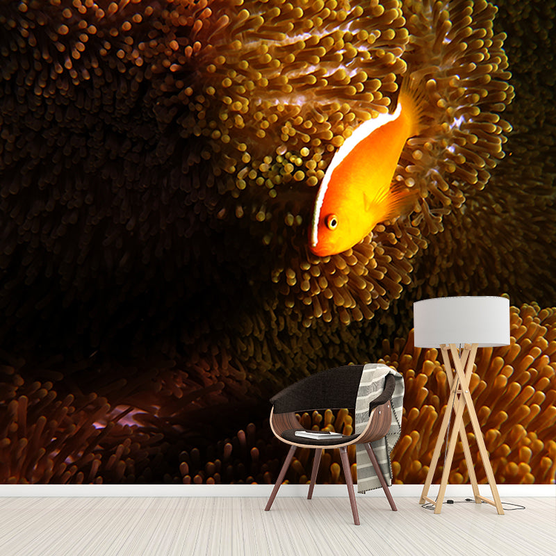 Lifelike Wall Mural Tropical Fish Printed Living Room Wall Mural