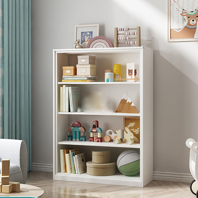 Modern Style Metal Bookshelf White Closed Back Bookcase for Home Office