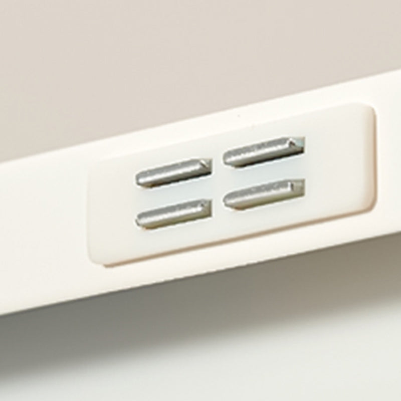 Modern Style Metal Bookshelf White Closed Back Bookcase for Home Office