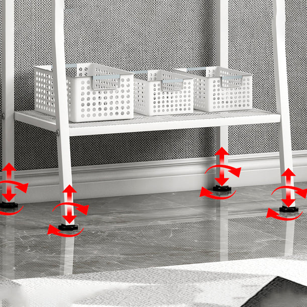 Contemporary Style Ladder Bookshelf Metal Open Back Bookcase for Office