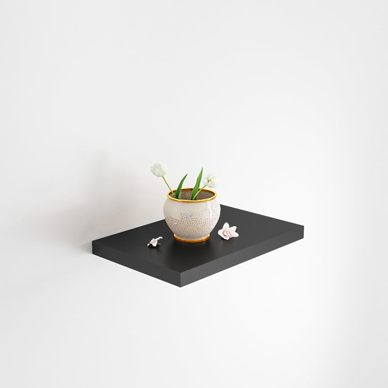 Contemporary Wood Bookshelf Closed Back Wall Mounted Bookcase for Office