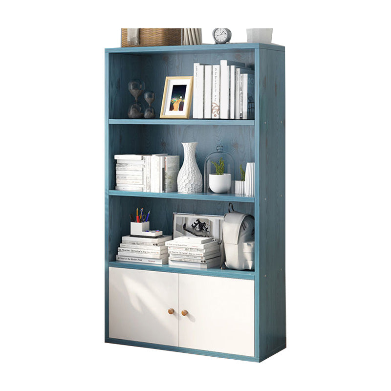 Modern Home Wood Bookcase 24"W Standard Book Shelf With Doors