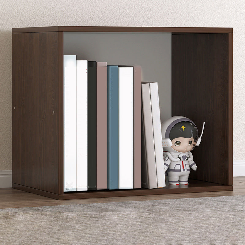 Contemporary Engineer Wood Bookshelf Open Back Bookcase,13.8"L x 9.4"W x 13.8"H