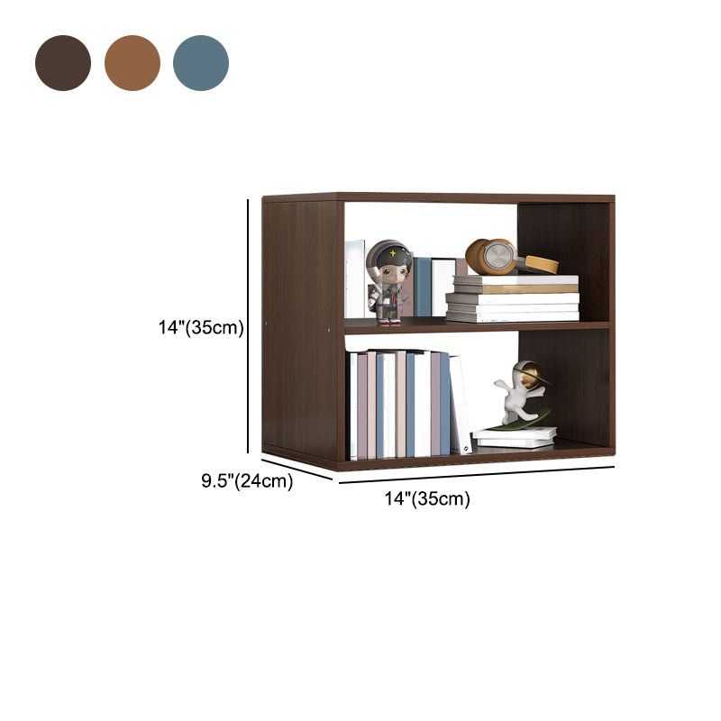 Contemporary Engineer Wood Bookshelf Open Back Bookcase,13.8"L x 9.4"W x 13.8"H