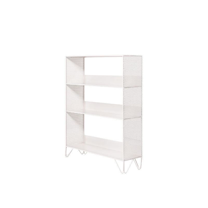 Modern Style Bookcase Metal Open Back Bookshelf for Home Office Use