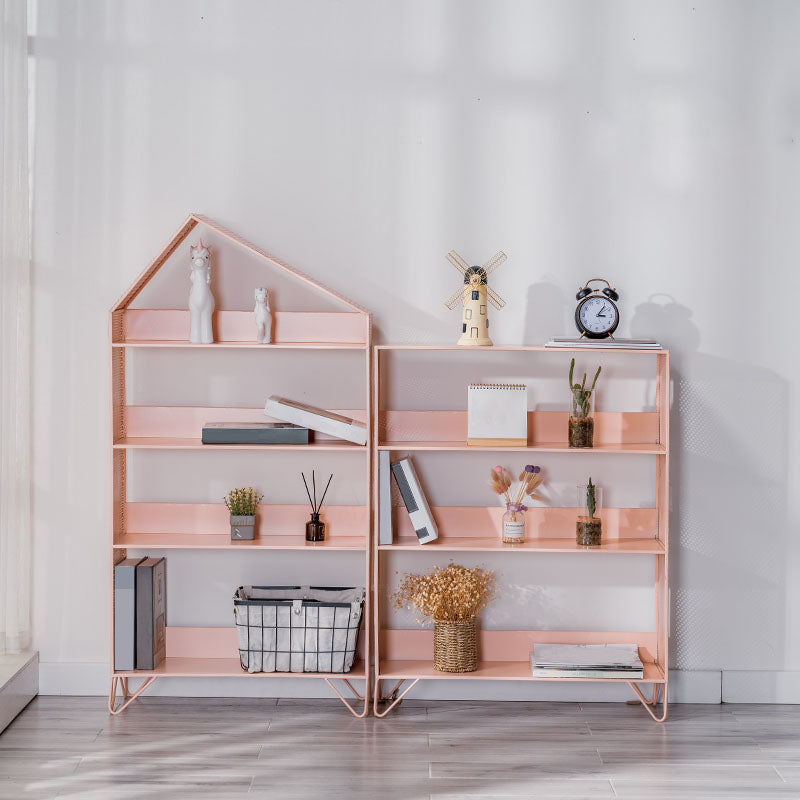 Modern Style Bookcase Metal Open Back Bookshelf for Home Office Use