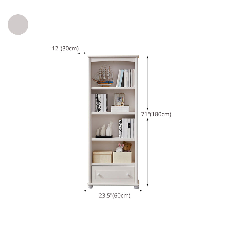 Modern Style Bookcase Wood Closed Back Standard Bookshelf for Home Office