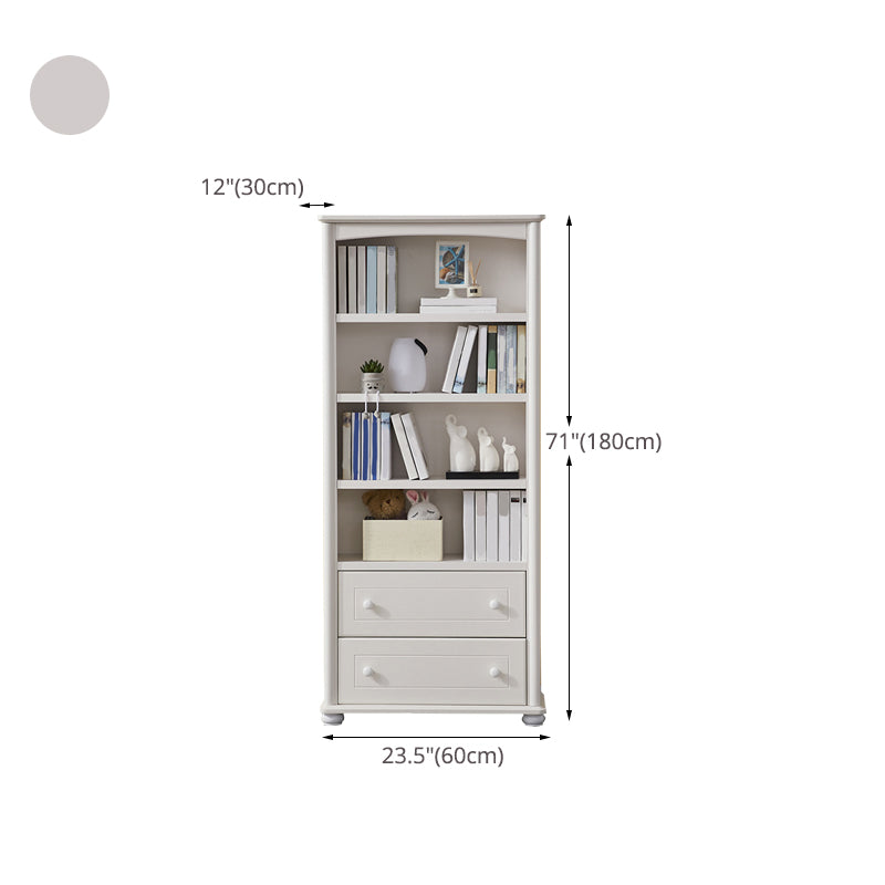 Modern Style Bookcase Wood Closed Back Standard Bookshelf for Home Office