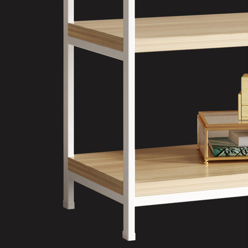 Modern Style Bookcase Metal Open Back Ladder Bookshelf for Home Office