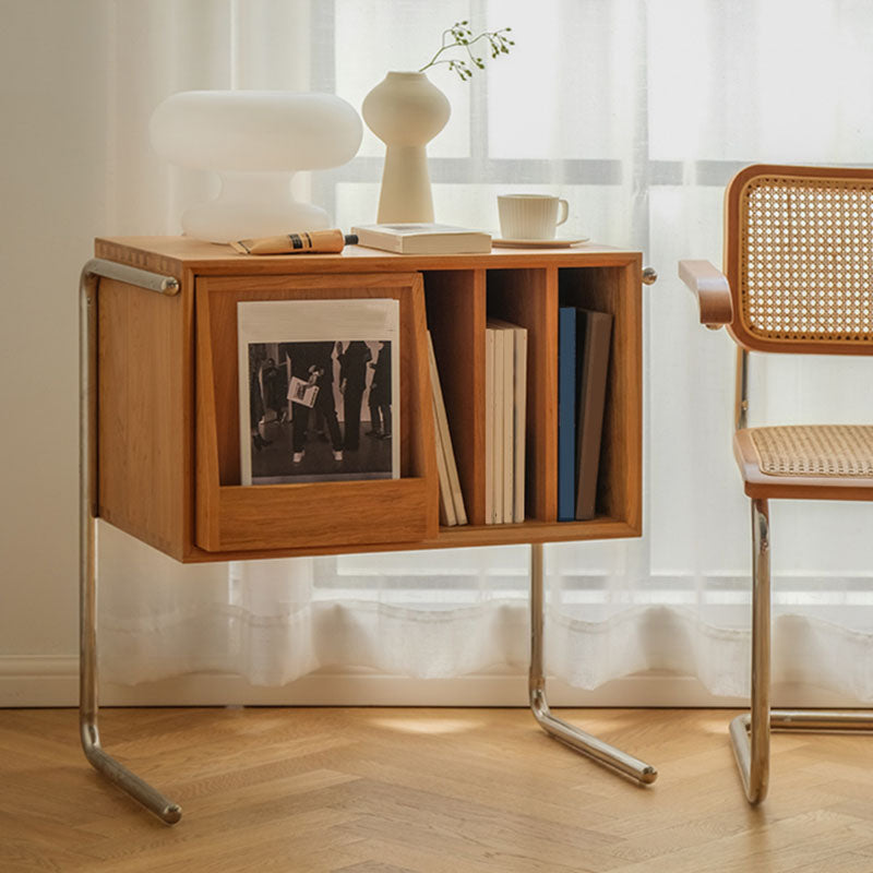 28.5"H Modern Style Bookcase Pine Wood Closed Back Bookshelf for Home Office