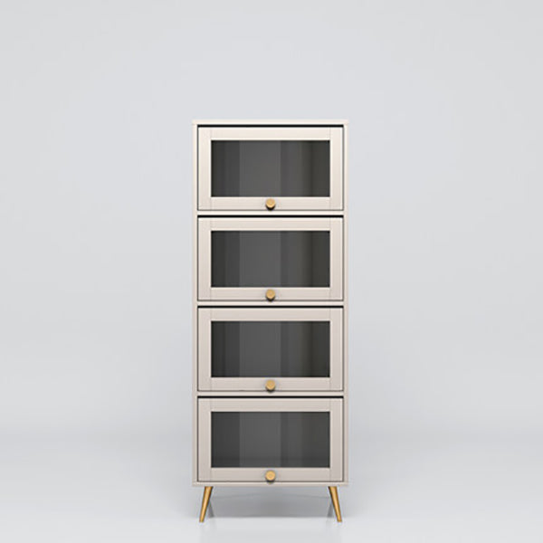 Modern Style Bookcase Wood Bookshelf with Door for Home Office