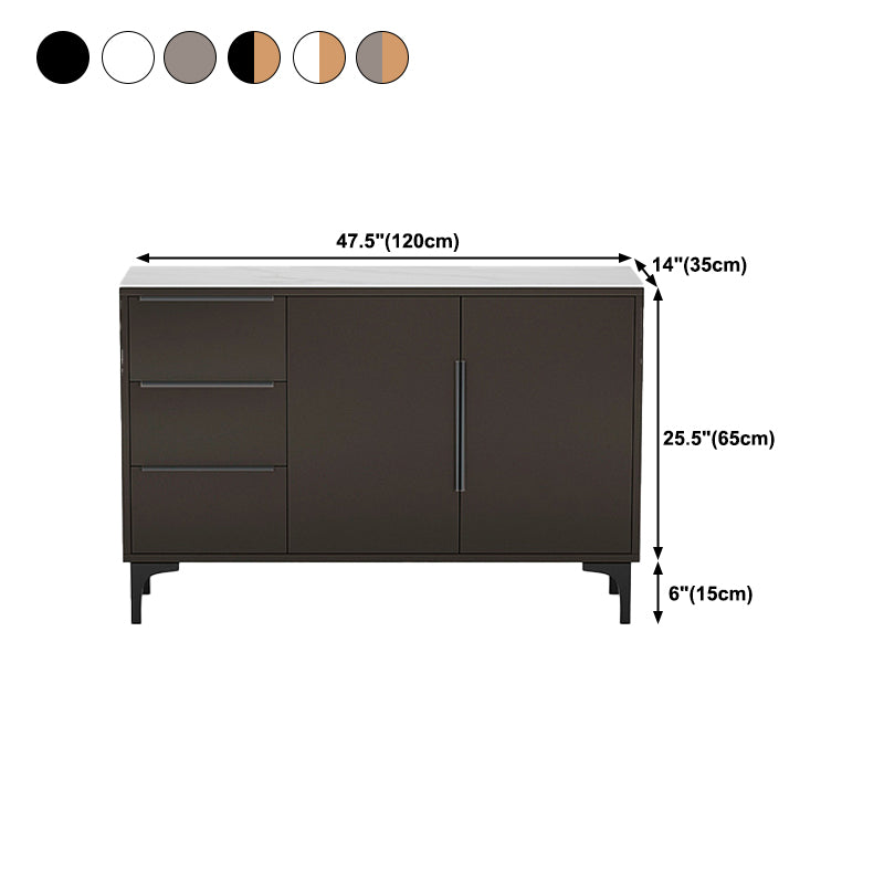 Sintered Stone Enclosed TV Storage Scandinavian Rectangle TV Cabinet