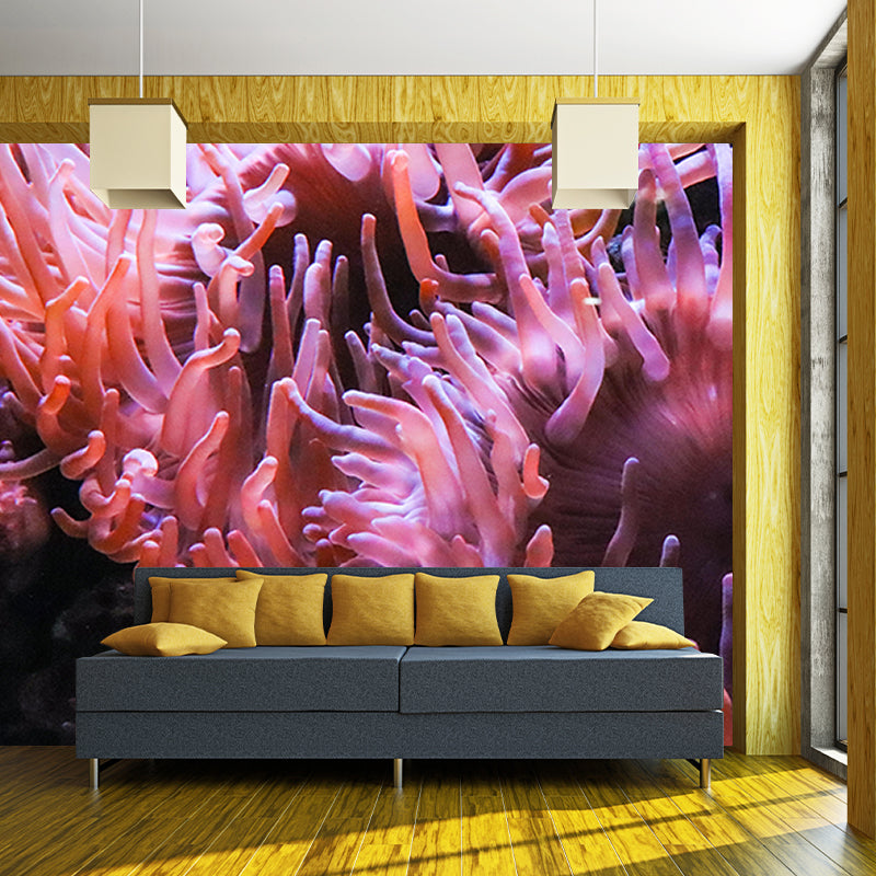 Fashionable Wall Mural Coral Printed Drawing Room Wall Mural