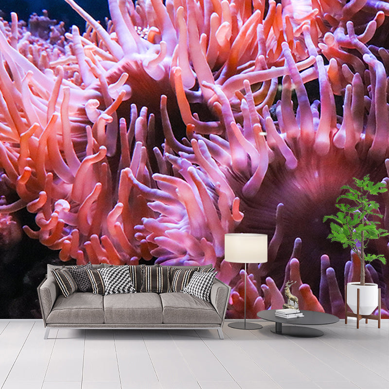 Fashionable Wall Mural Coral Printed Drawing Room Wall Mural