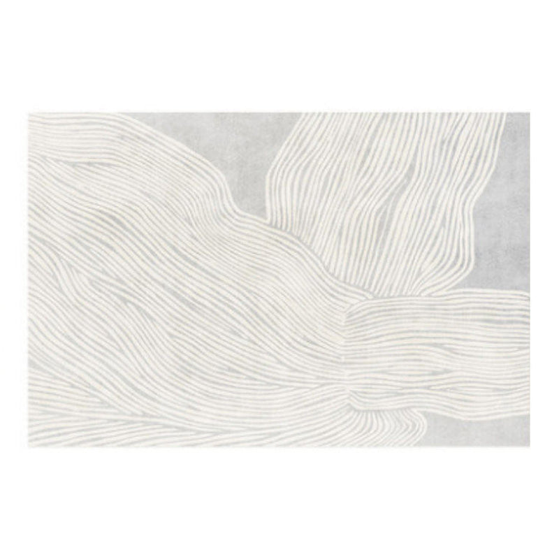 Light Brown Striped Rug Polyester Casual Rug Washable Rug for Living Room