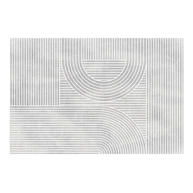 Light Brown Striped Rug Polyester Casual Rug Washable Rug for Living Room