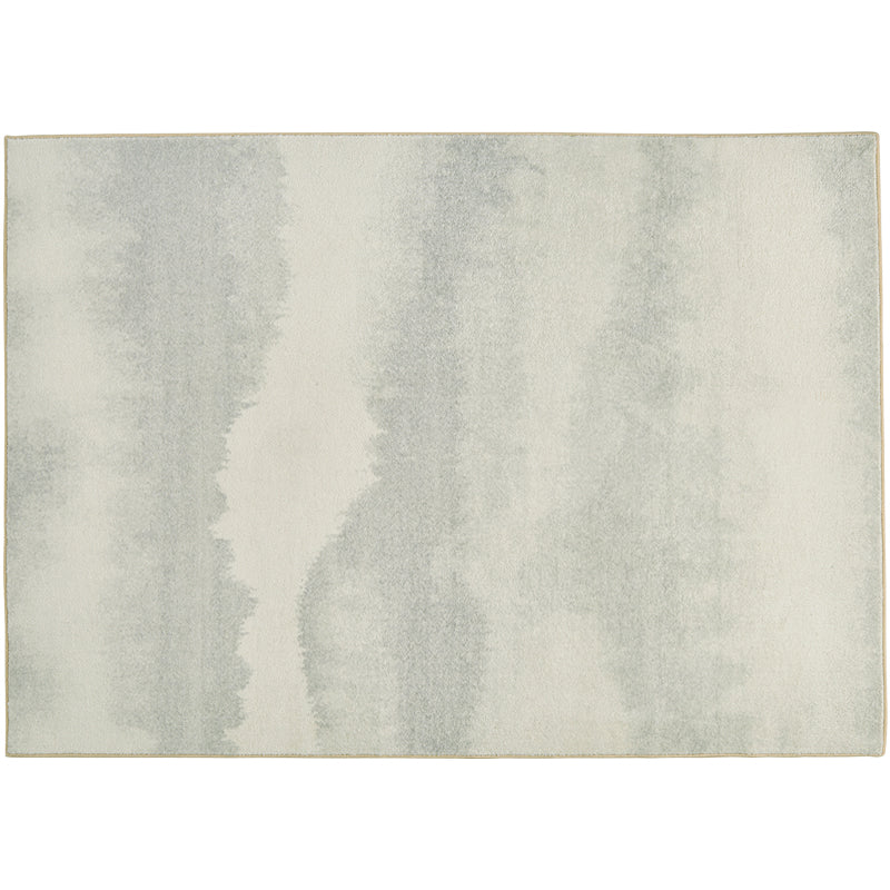 Light Grey Casual Rug Polyester Graphic Rug Non-Slip Backing Rug for Sitting Room