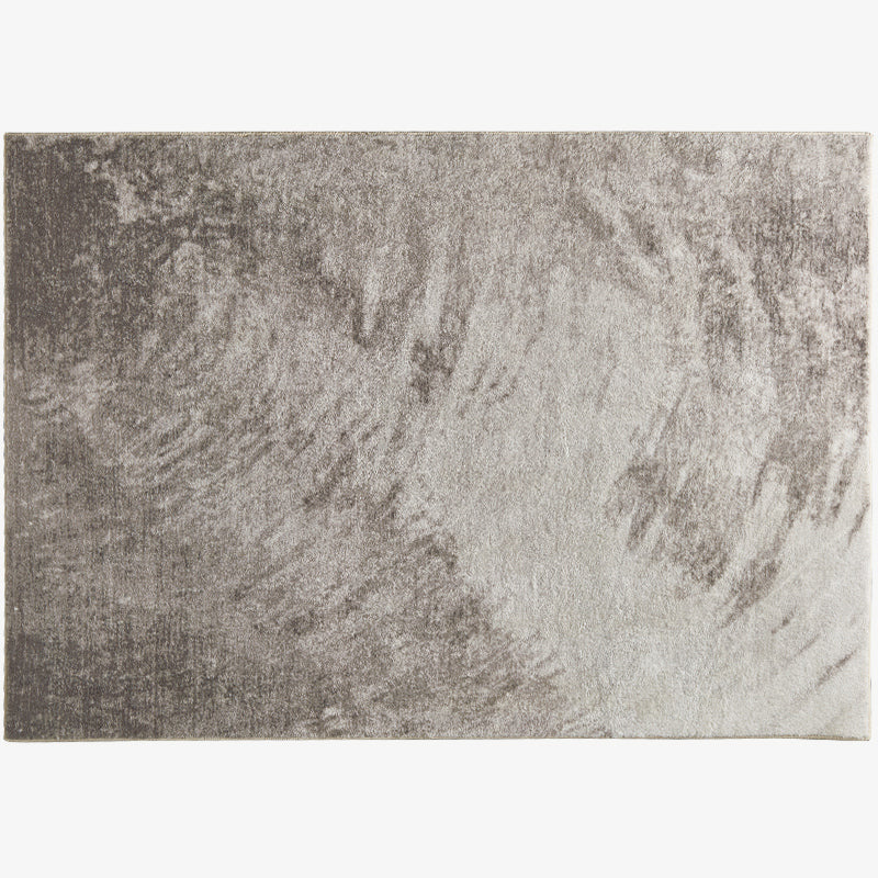 Light Grey Casual Rug Polyester Graphic Rug Non-Slip Backing Rug for Sitting Room