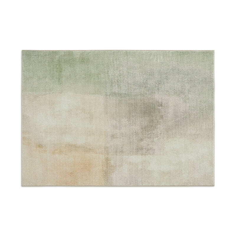 Light Grey Casual Rug Polyester Graphic Rug Non-Slip Backing Rug for Sitting Room