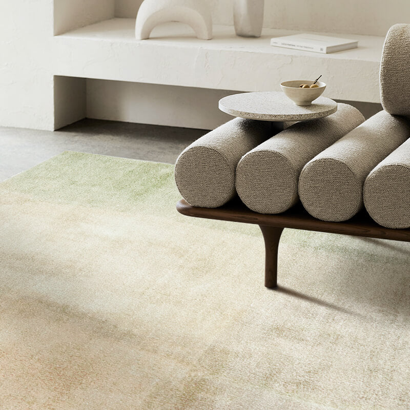 Light Grey Casual Rug Polyester Graphic Rug Non-Slip Backing Rug for Sitting Room