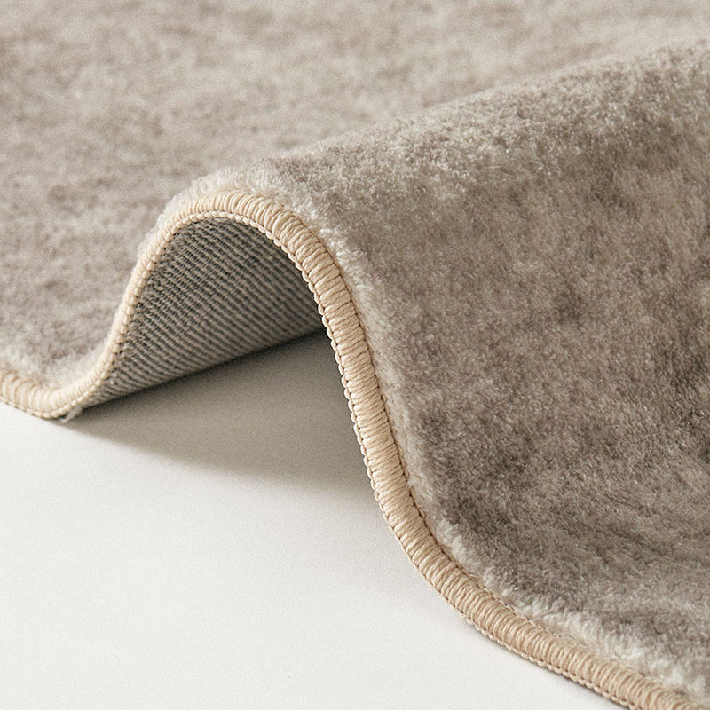Light Grey Casual Rug Polyester Graphic Rug Non-Slip Backing Rug for Sitting Room