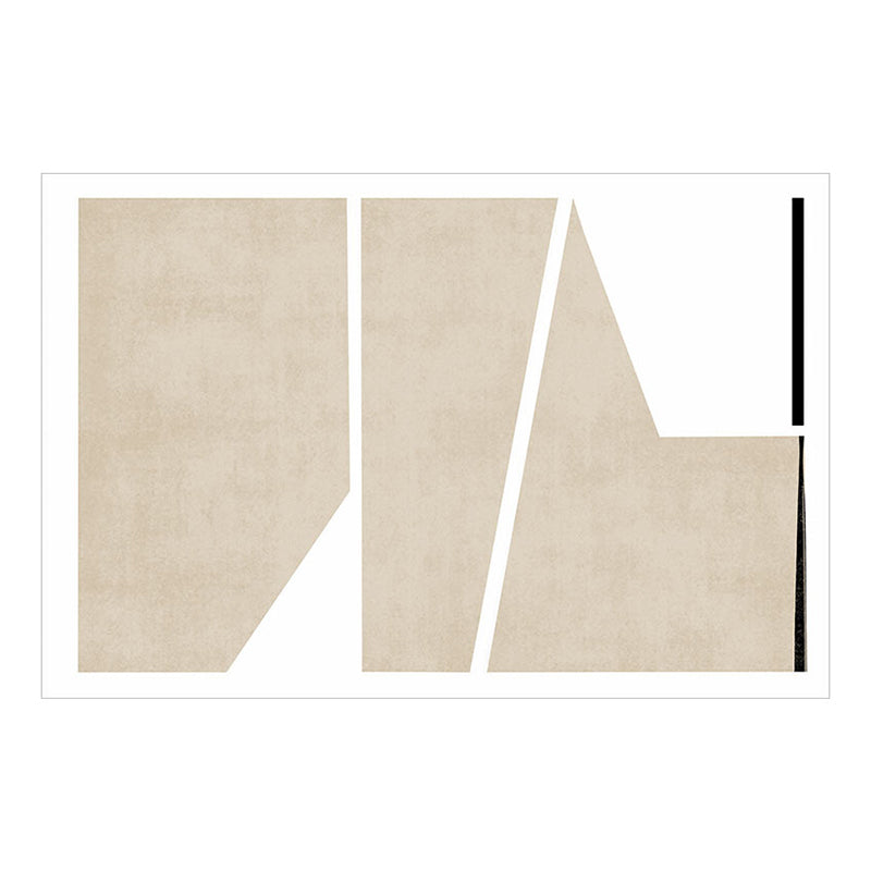 Dark Brown Modern Rug Polyester Irregular Color Piece Rug Washable Rug Sitting Room