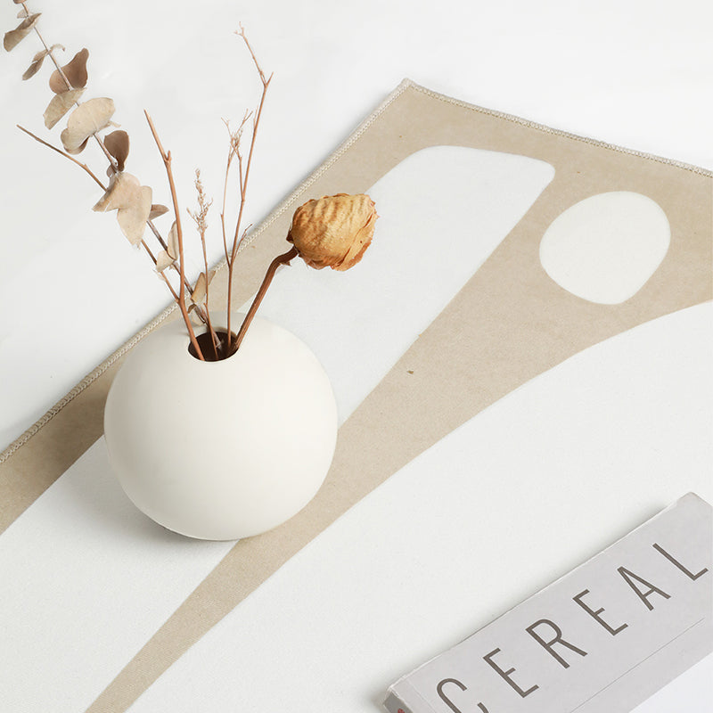 Dark Brown Modern Rug Polyester Irregular Color Piece Rug Washable Rug Sitting Room