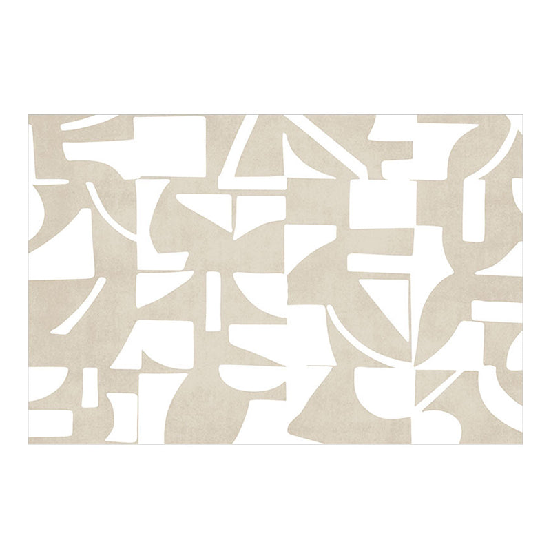 Dark Brown Modern Rug Polyester Irregular Color Piece Rug Washable Rug Sitting Room