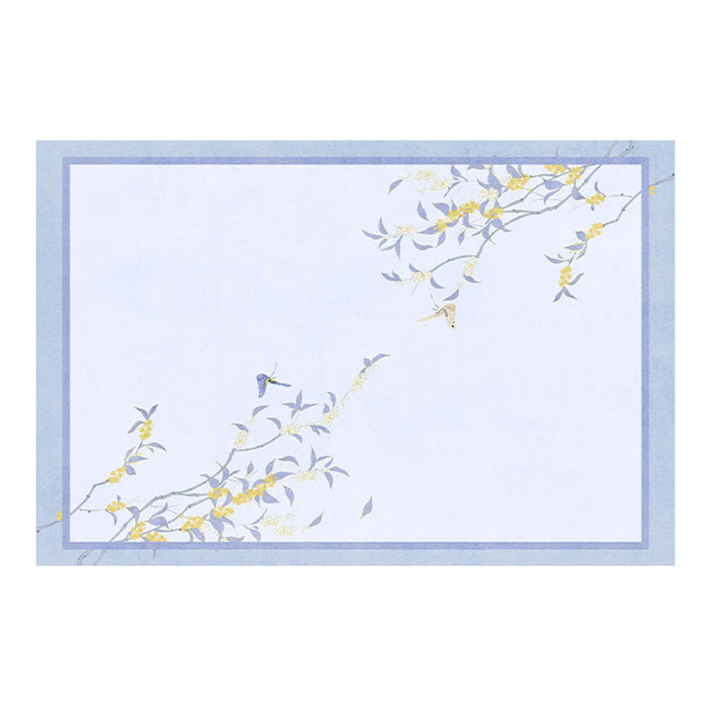 Apricot Modern Carpet Polyester Flower Area Carpet Stain Resistant Carpet for Living Room