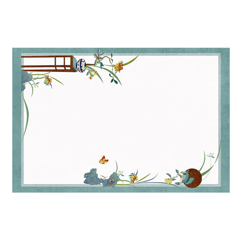 Apricot Modern Carpet Polyester Flower Area Carpet Stain Resistant Carpet for Living Room