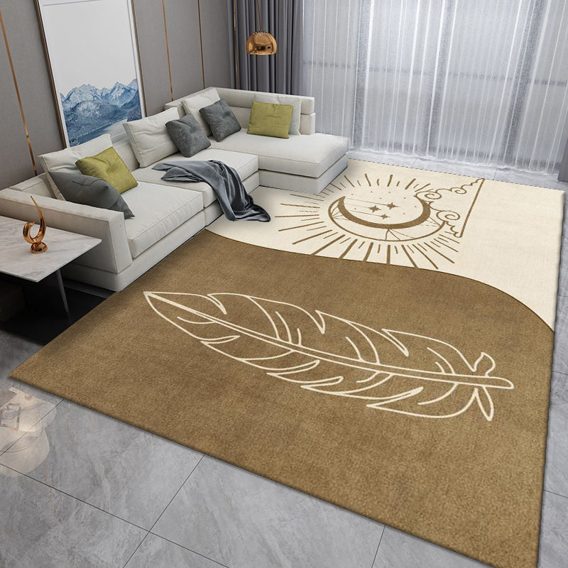 Pink Modern Rug Polyester Irregular Color Lump Rug Washable Rug for Living Room