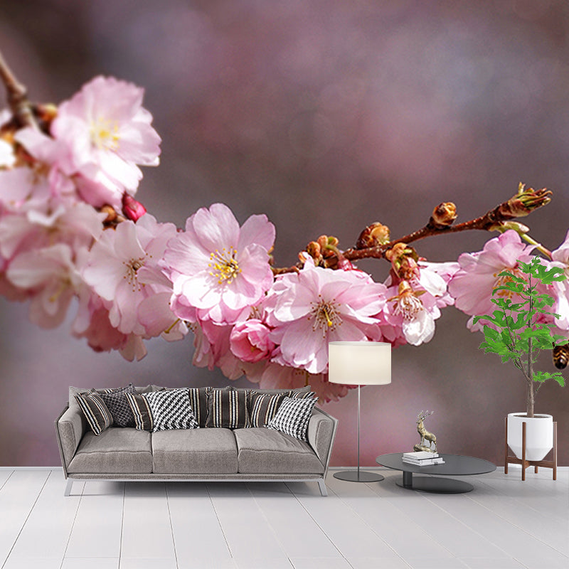 Eco-friendly Wall Mural Blossom Photography Living Room Mural Wallpaper