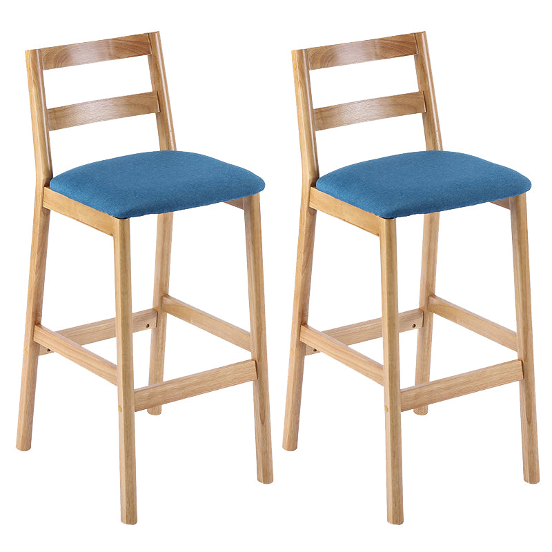 Cafe Simple Solid Wood Barstool Indoor Bar Stool with Backrest