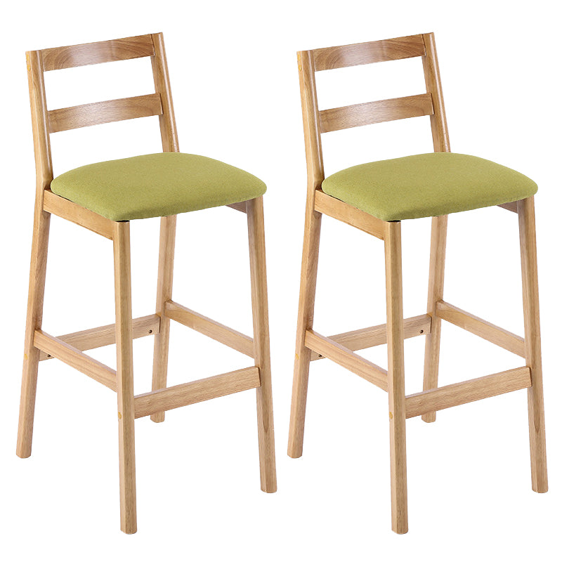 Cafe Simple Solid Wood Barstool Indoor Bar Stool with Backrest