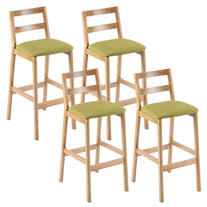 Cafe Simple Solid Wood Barstool Indoor Bar Stool with Backrest