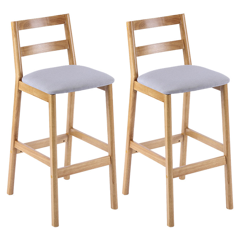 Cafe Simple Solid Wood Barstool Indoor Bar Stool with Backrest