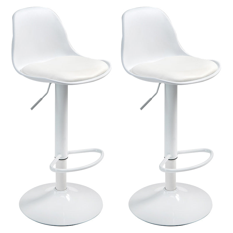 Contemporary Adjustable Height Bar Stool PU Leather Bar Stools for Kitchen
