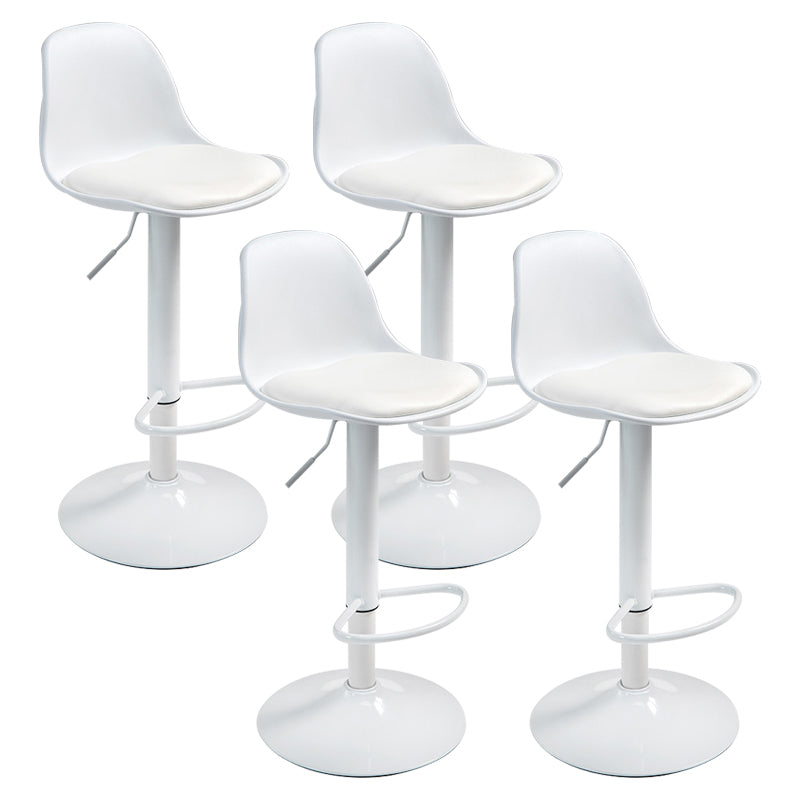 Contemporary Adjustable Height Bar Stool PU Leather Bar Stools for Kitchen